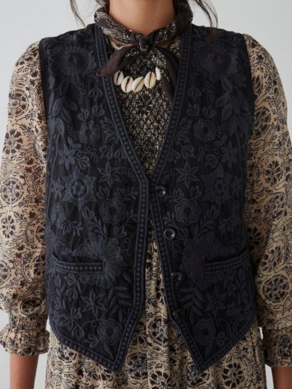 Maison Hotel Embroidered Freddie Vest - small